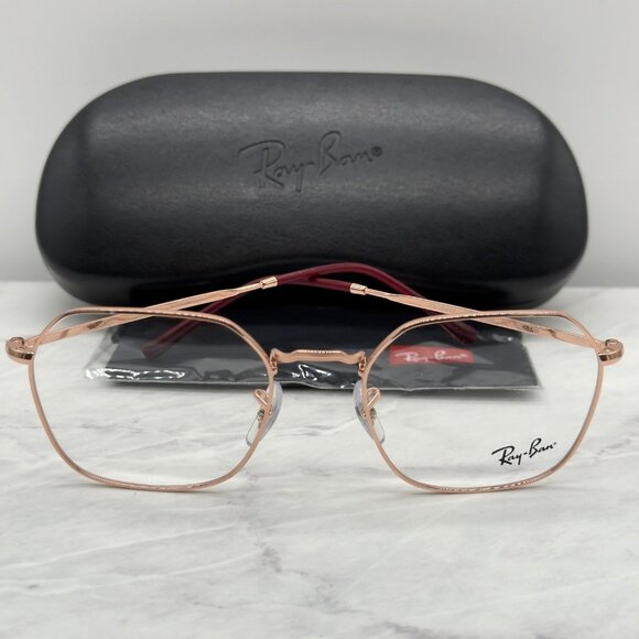 Ray-Ban Accessories - Ray Ban Eyeglasses Frames RB3694V 3094 Rose Gold Hexagonal RX 53-20-140 w/ Case